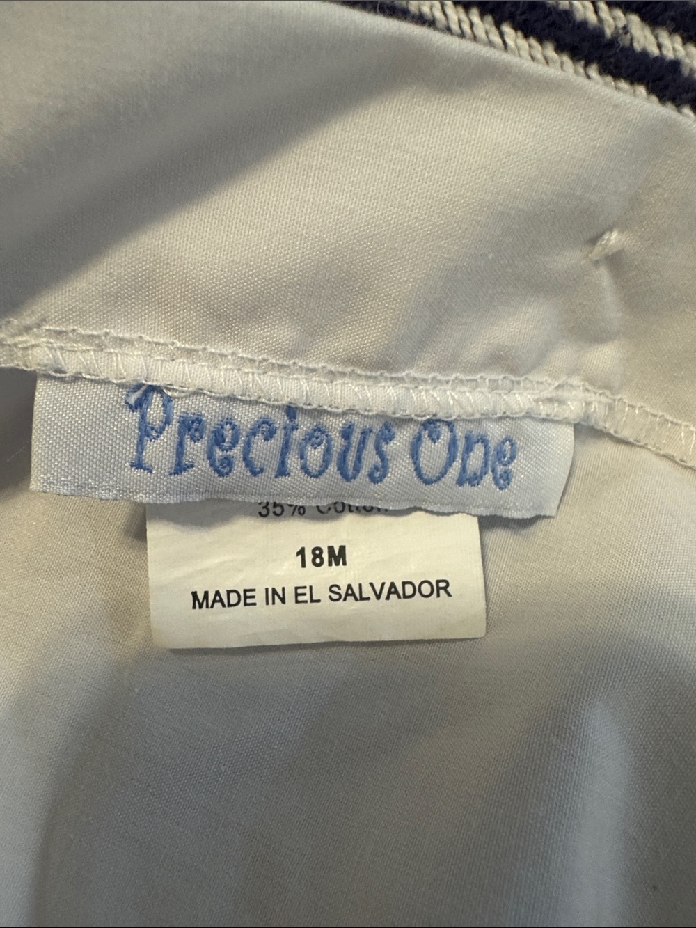 Children's White Button-Down Top with Peter Pan Collar - Picture 3 of 4